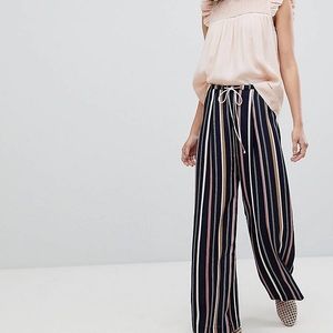 Suncoo Wide Leg Striped Pants